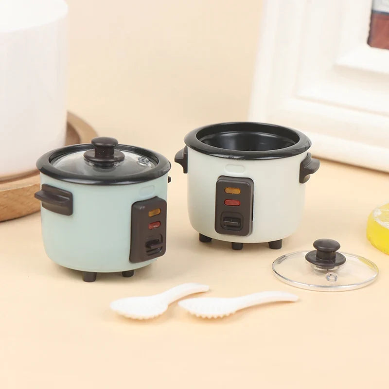 1:12 Dollhouse Miniature Rice Cooker with Spoon | Kitchen Set