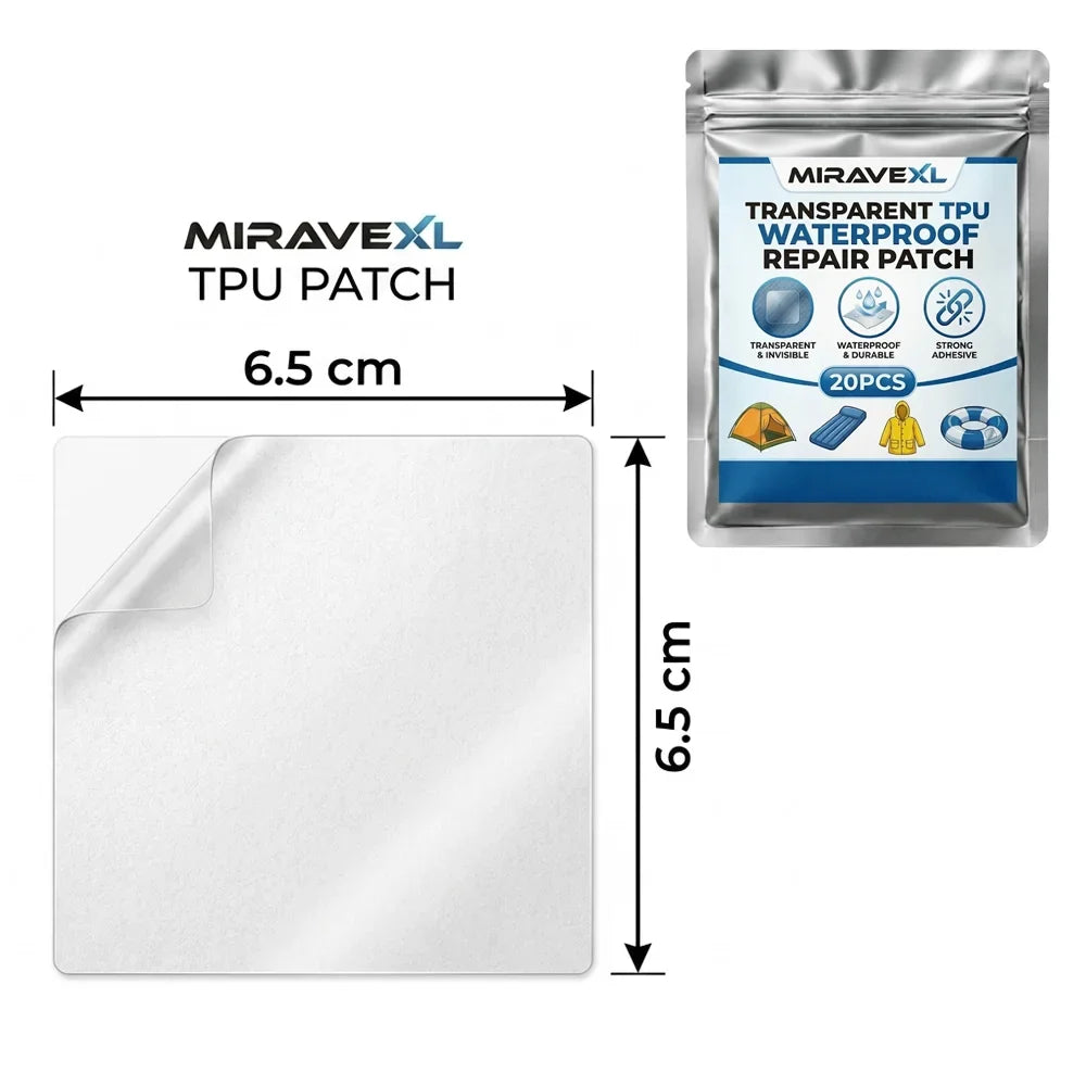 MIRAVEXL Clear TPU Waterproof Repair Patches 10/20 Pack