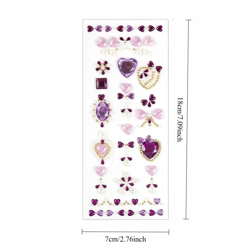 Acrylic Crystal Gem Face Stickers – DIY Makeup & Performance