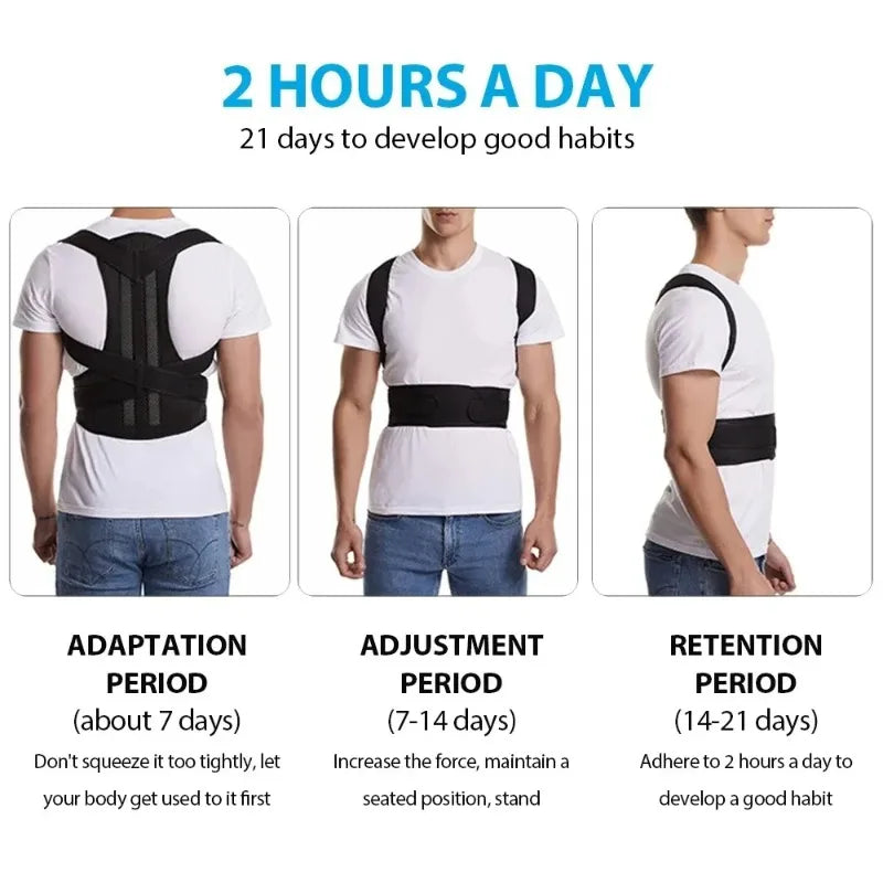 Posture Corrector Vest | Adjustable Back & Lumbar Support Brace