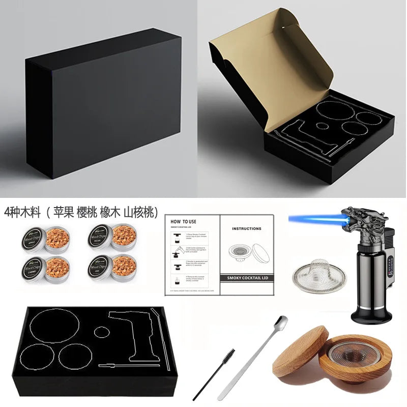 Whiskey Smoke Cocktail Accessories Smoking Wood Chips Cigar Lighter