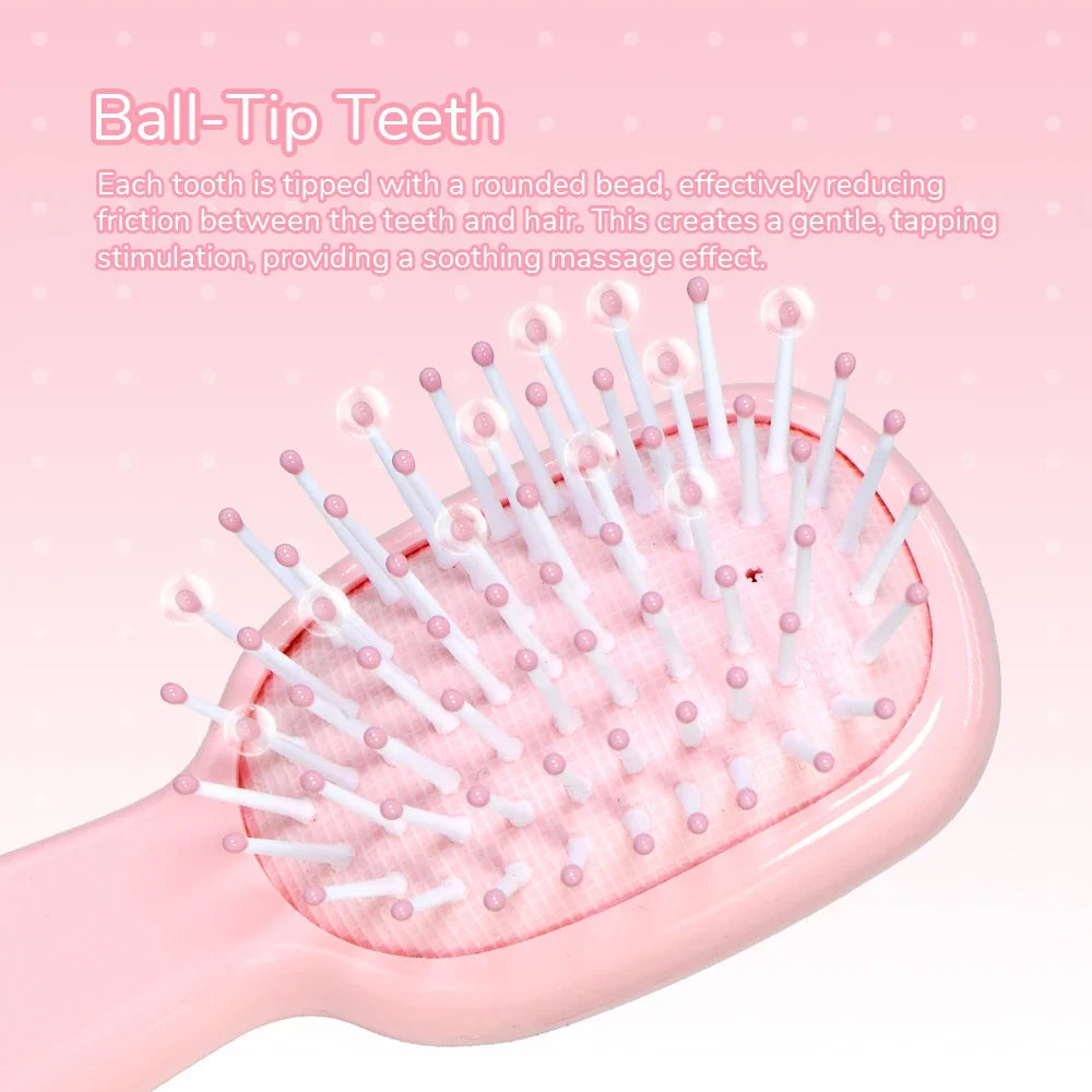 Cute Cartoon Hair Detangling Brush – Cushion Comb for Women