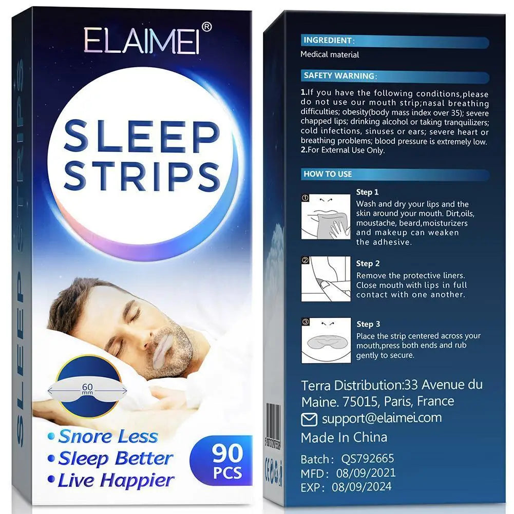 Mouth Tape Sleep Strips 90pcs – Nasal Breathing & Quieter Sleep