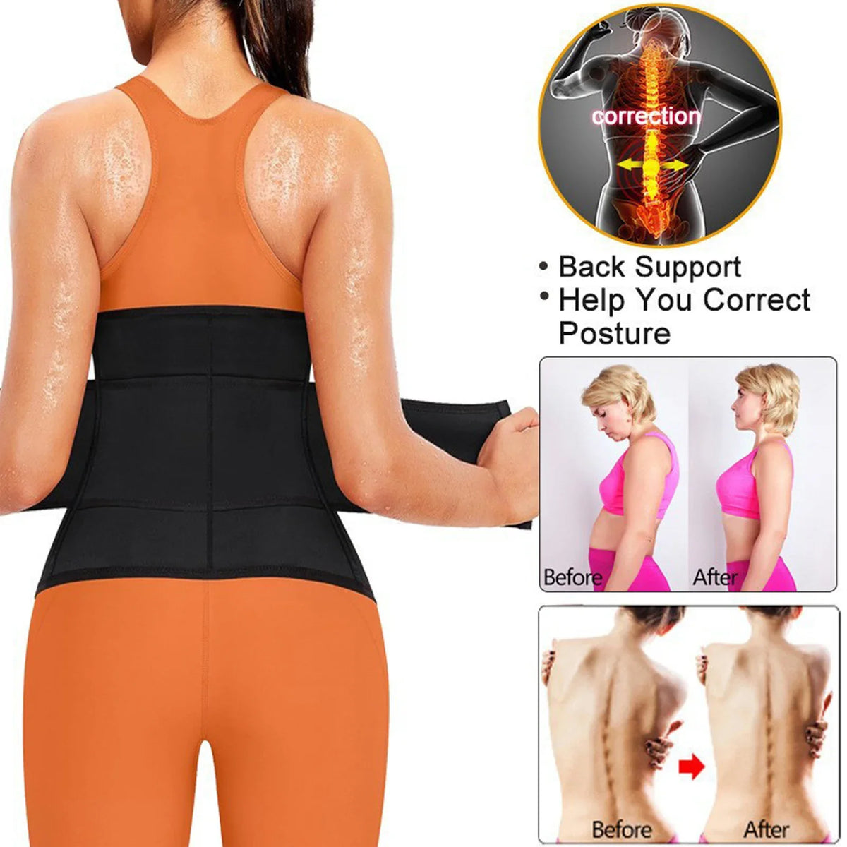 Sports Waist Support Belt – Breathable Adjustable Gym Fitness