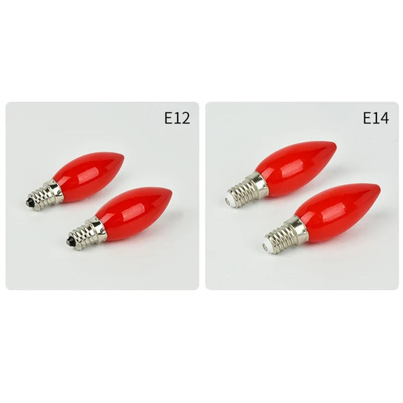 LED Altar Candle Bulb E12/E14 Red Temple Decorative Lamp