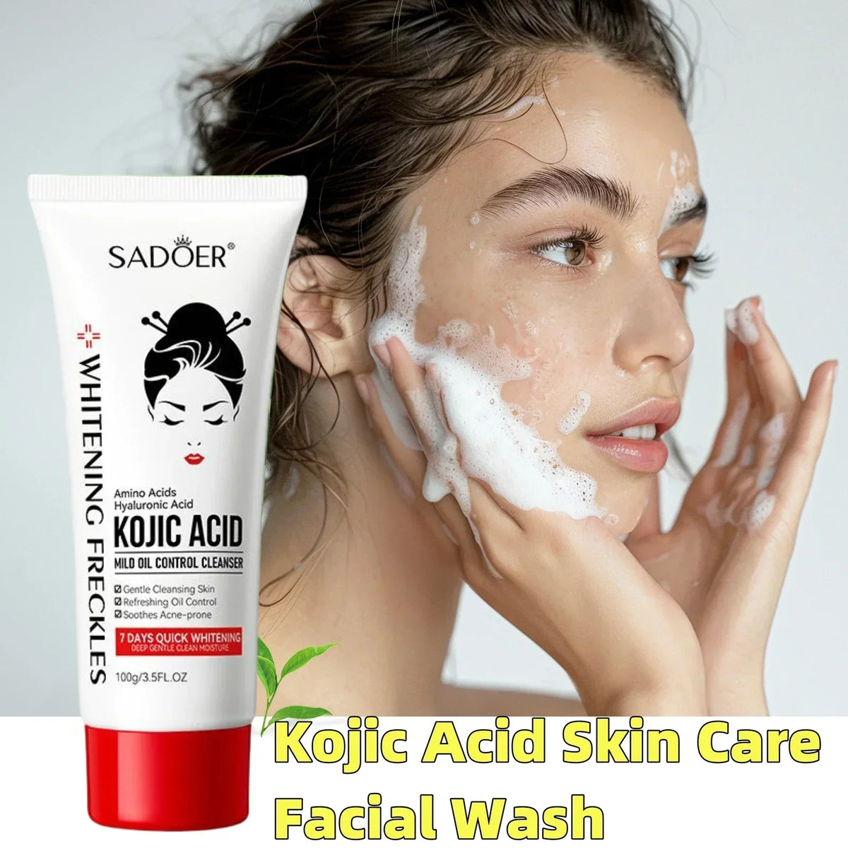 Kojic Acid Skin Care Facial Wash Mild Oil Control Deep Moisturizing