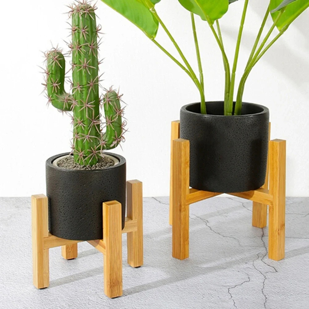 Indoor Standing Planter Display Garden Bonsai Holder Flower Pot Trays