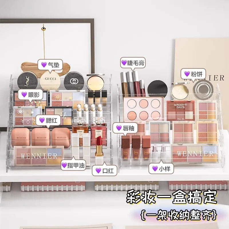 Transparent Multi-Layer Cosmetics Storage Rack & Display Stand
