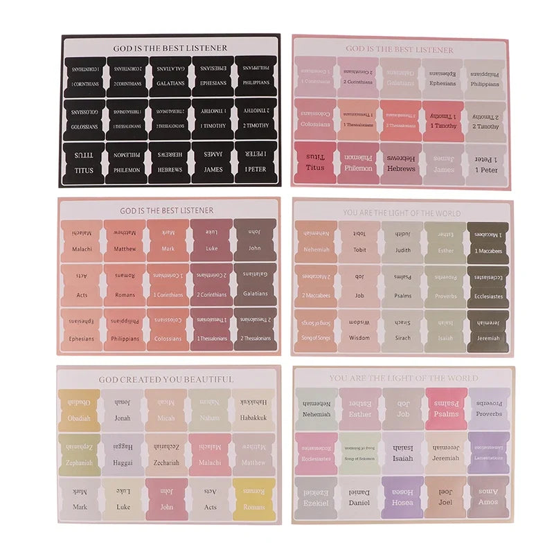 Boho Laminated Bible Tabs – 5 Index Tabs for Study Bible