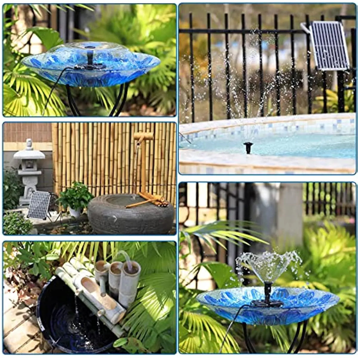 12W Solar Water Fountain Pump with 18 Nozzles – Garden & Pond