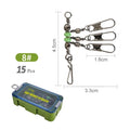 Luminous Ball Bearing Swivel Solid Ring Connector Set #8 #10