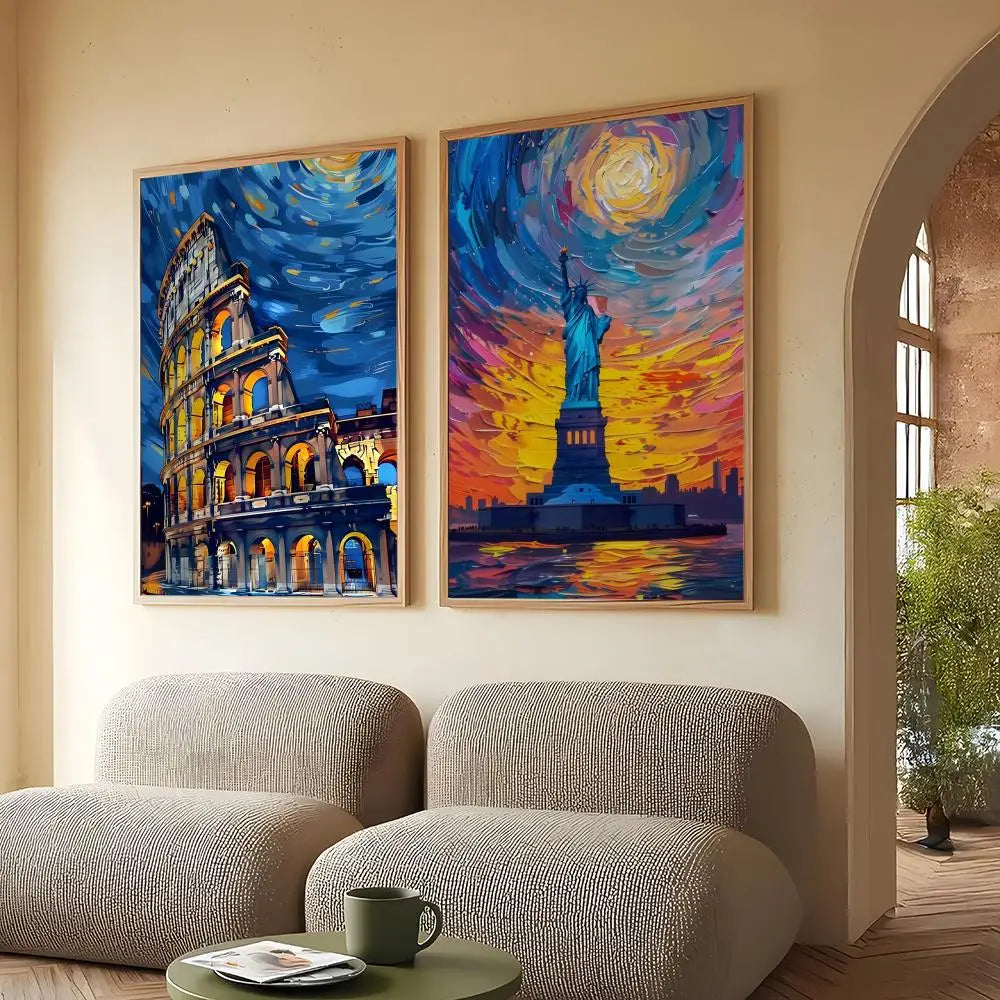 Van Gogh Blue Style HD Canvas Wall Art Print – Home Decor