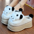 Lorilury Panda Faux Fur Slippers – Cozy Winter Slides Women