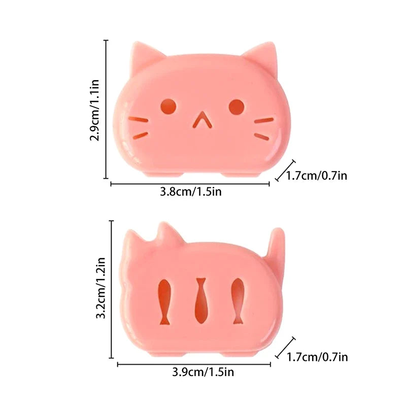 4-Pack Cat Shape Toothbrush Head Covers | Travel Protector Caps