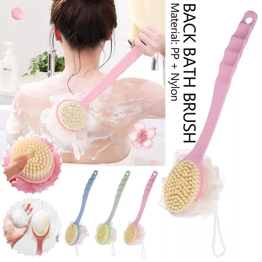 Long Handle Two-Sided Exfoliating Body Back Brush & Massager