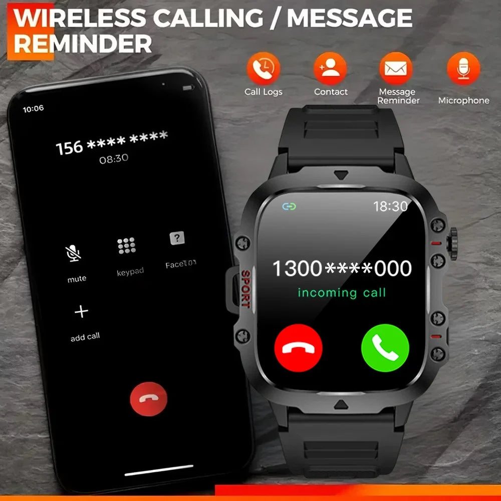 ERUN Smartwatch – Wireless Calling, Sports Tracker, HD Screen