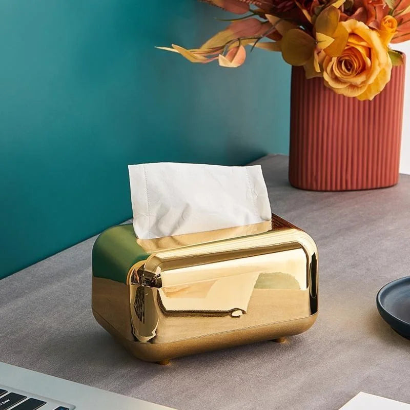 Luxury Gold Tissue Box Cover – Decorative Napkin Holder