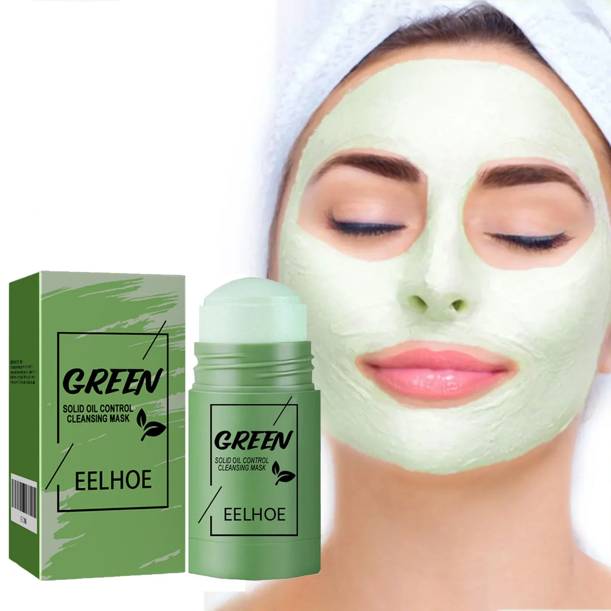 Eelhoe Green Tea Solid Face Mask – Pore & Acne Control 40g