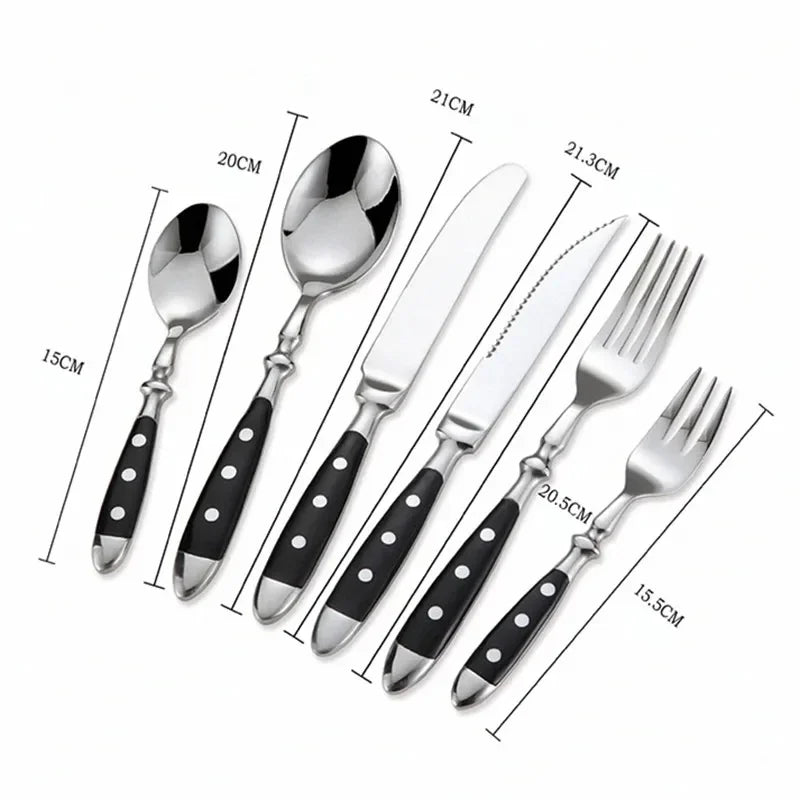 Western Stainless Steel Cutlery Set – Knives, Forks & Spoons
