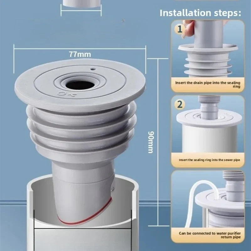 Silicone Floor Drain Stopper & Sink Plug 70-75mm Sealing Ring