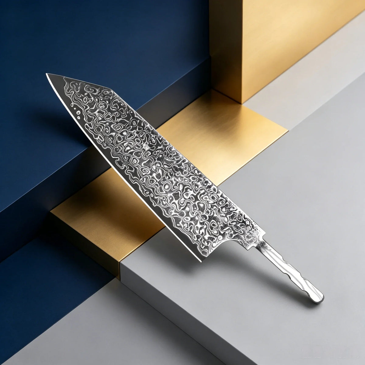 Hand Forged Damascus Steel Cleaver Blade Blank – 12.4"
