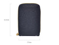 Korean PU Leather Card Organizer Wallet | Zipper Card Bag