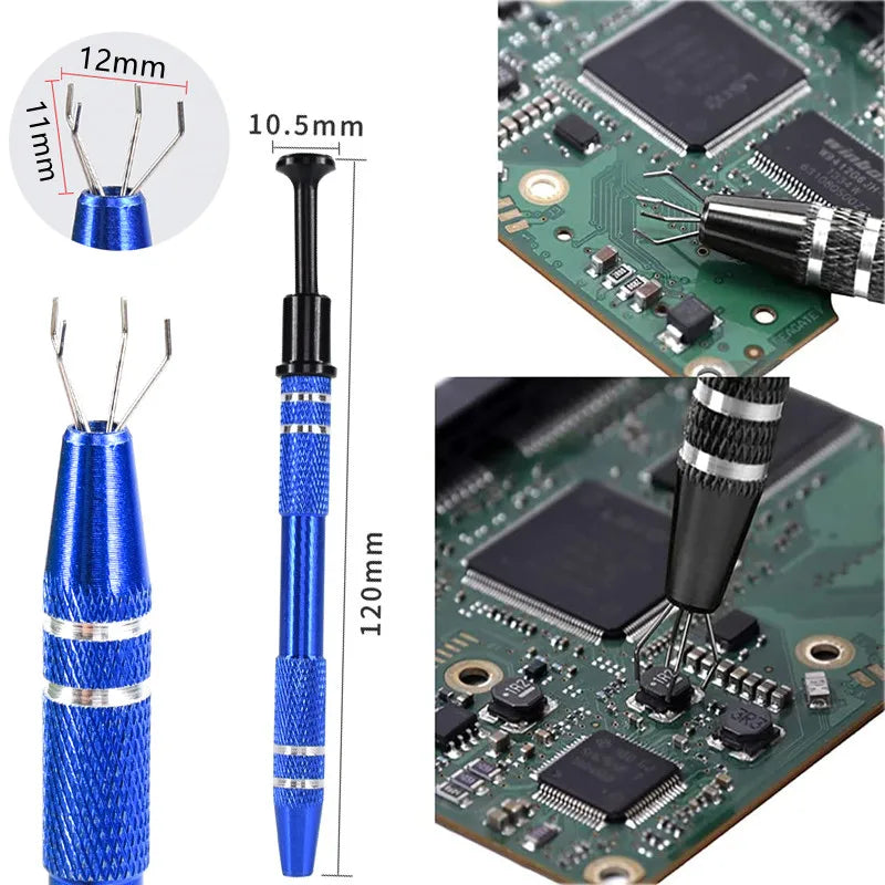 4-Claw IC Chip Extractor Remover Tool Precision Parts Grabber Pick Up