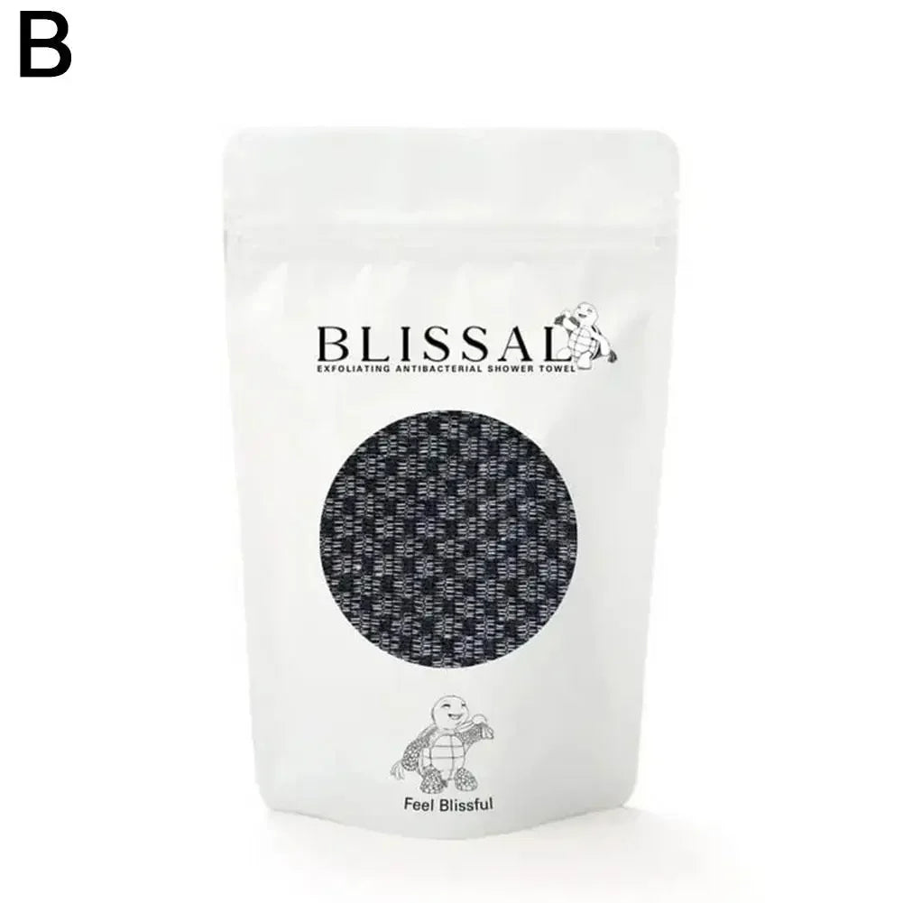 Dual-Sided Exfoliating Back Scrub Towel with Straps – Unisex