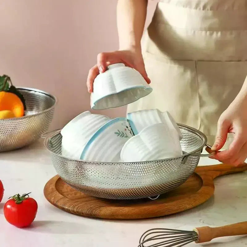 Stainless Steel Mesh Colander Strainer Sieve Basket | 8 Sizes