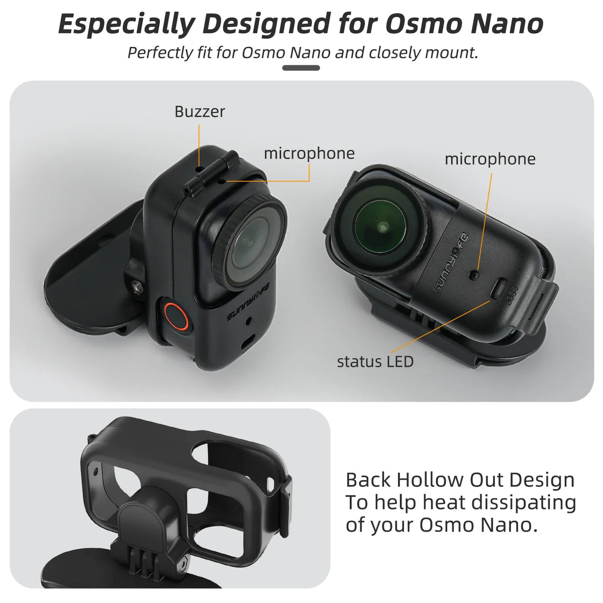 Sunnylife DJI Osmo Nano 360° Rotating Cap Mount | Angle Adjust