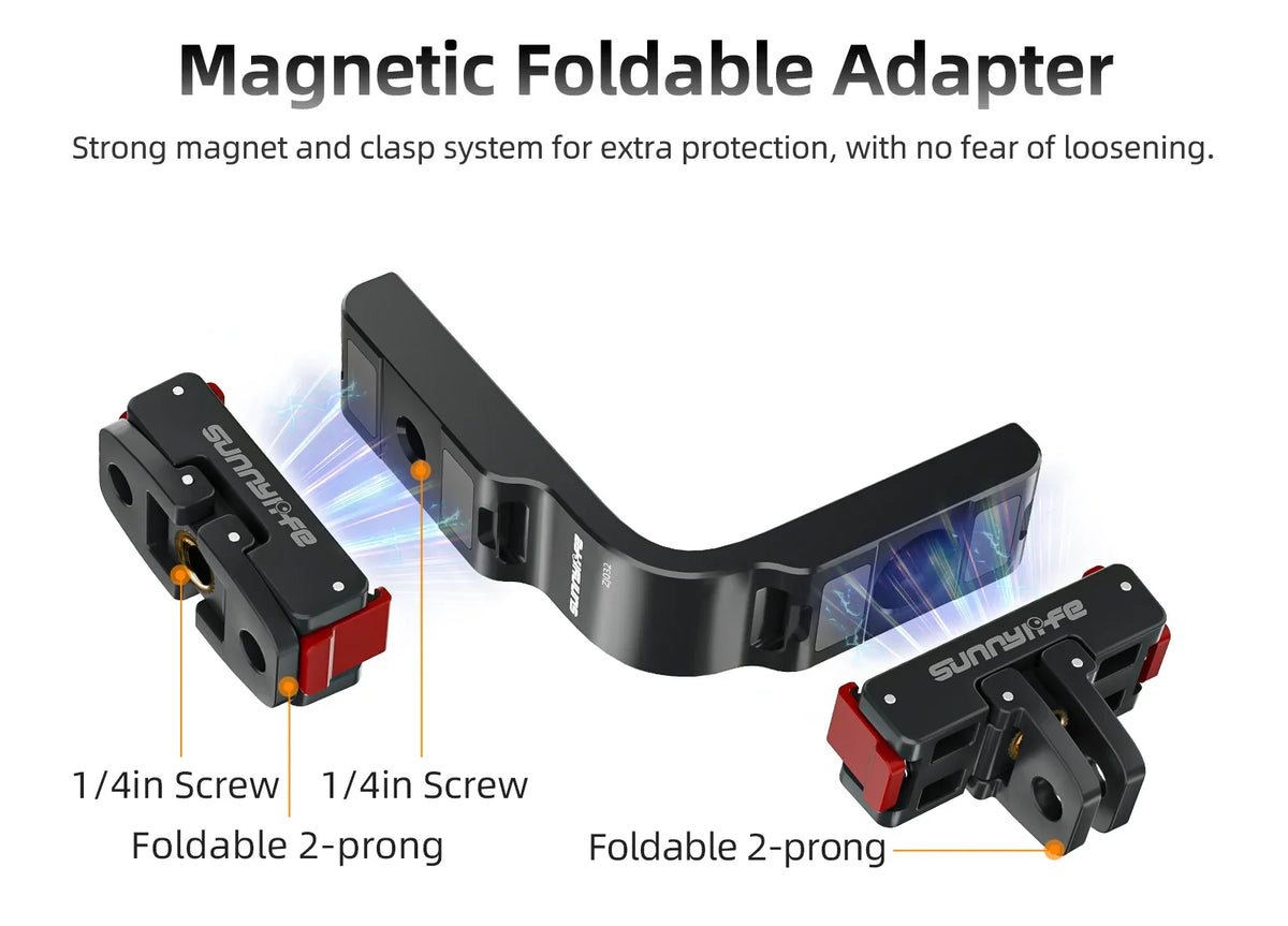 L-Type Aluminum Bracket for DJI Osmo 360 & Magnetic Adapter