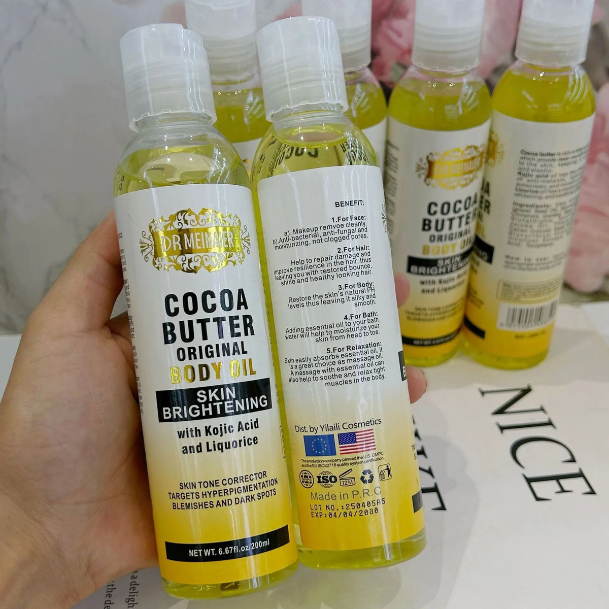Cocoa Butter Body OILlSkin Care Oil Moisturizes Nourishes Skin Large