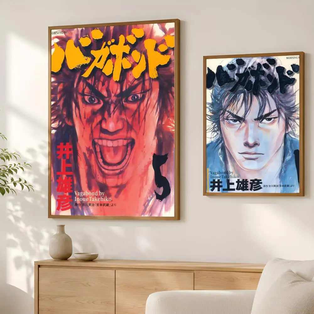 Vagabond Manga Wall Poster – Self-Stick HD Waterproof Art Print