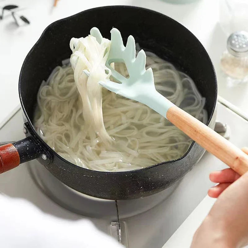 Silicone Pasta Scoop & Noodle Serving Spoon | Kitchen Strainer