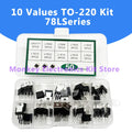 50PCS TO-220 Voltage Regulator IC Kit – LM317T & L78xx Series
