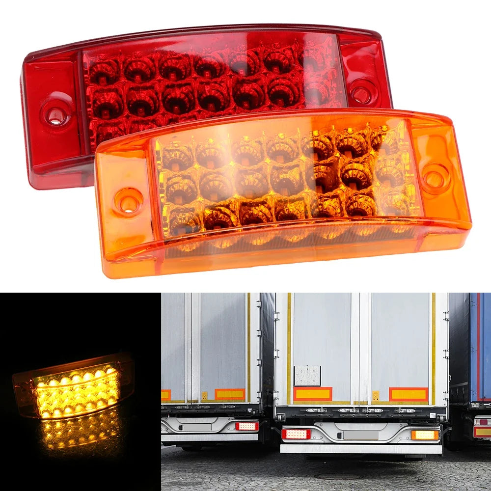 21 LED Flowing Tail Light Brake Indicator Lamp 12V 24V Truck