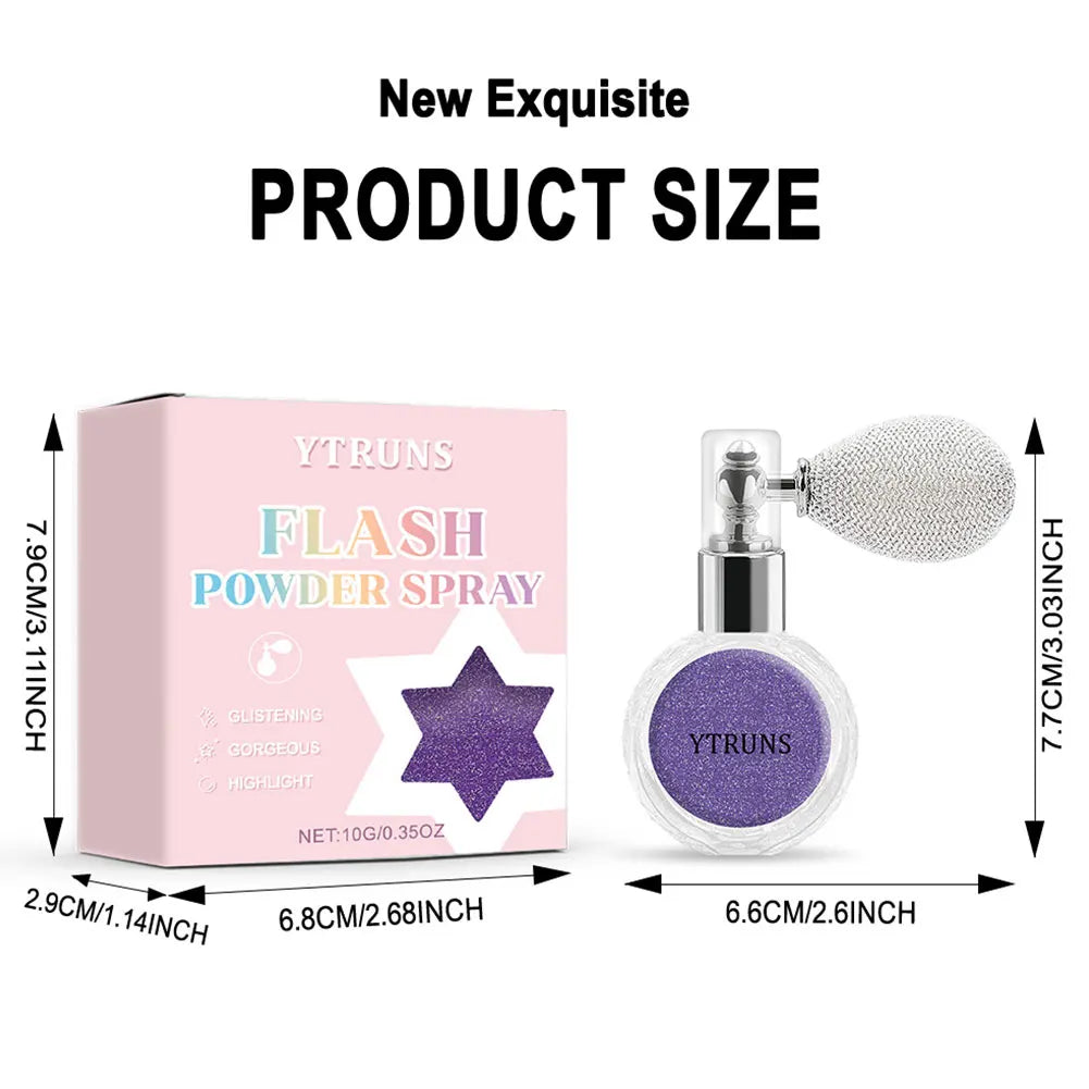 Star Glitter Spray Body Highlighter | 3D Fine Glitter Powder