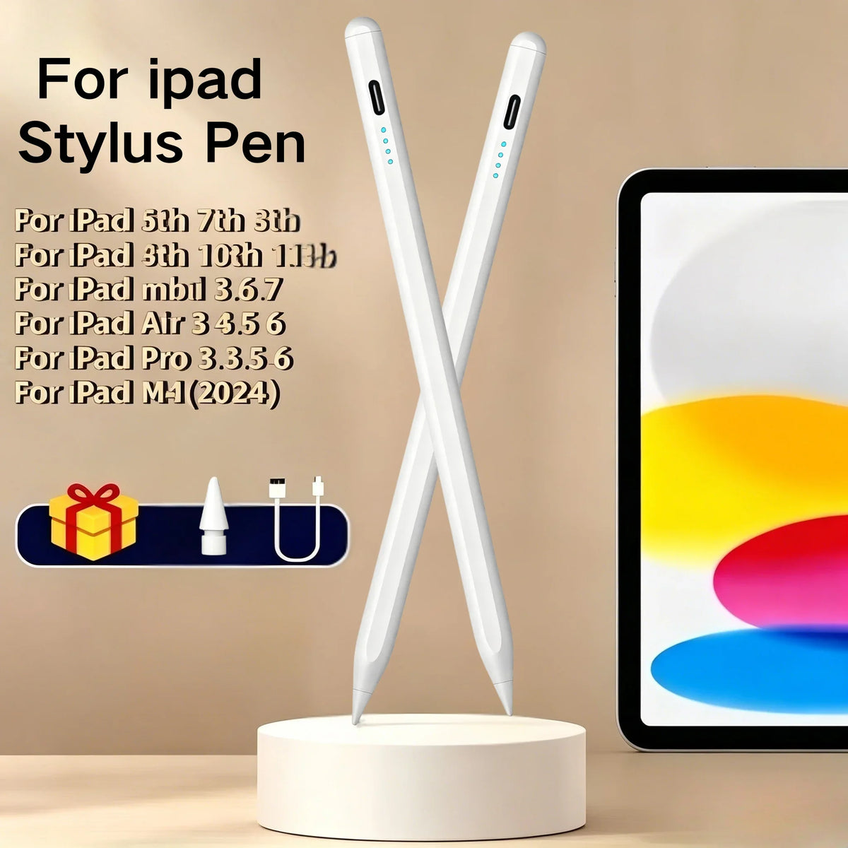 iPad Stylus Pen – Palm Rejection, Tilt & Magnetic Charging