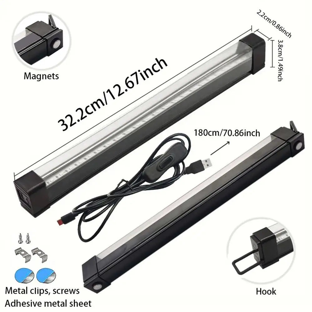 9W UV Black Light Bar – Magnetic Portable USB LED Strip