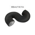 4-Inch Flexible AC Exhaust Hose with Clamps | Aluminum Foil Duct