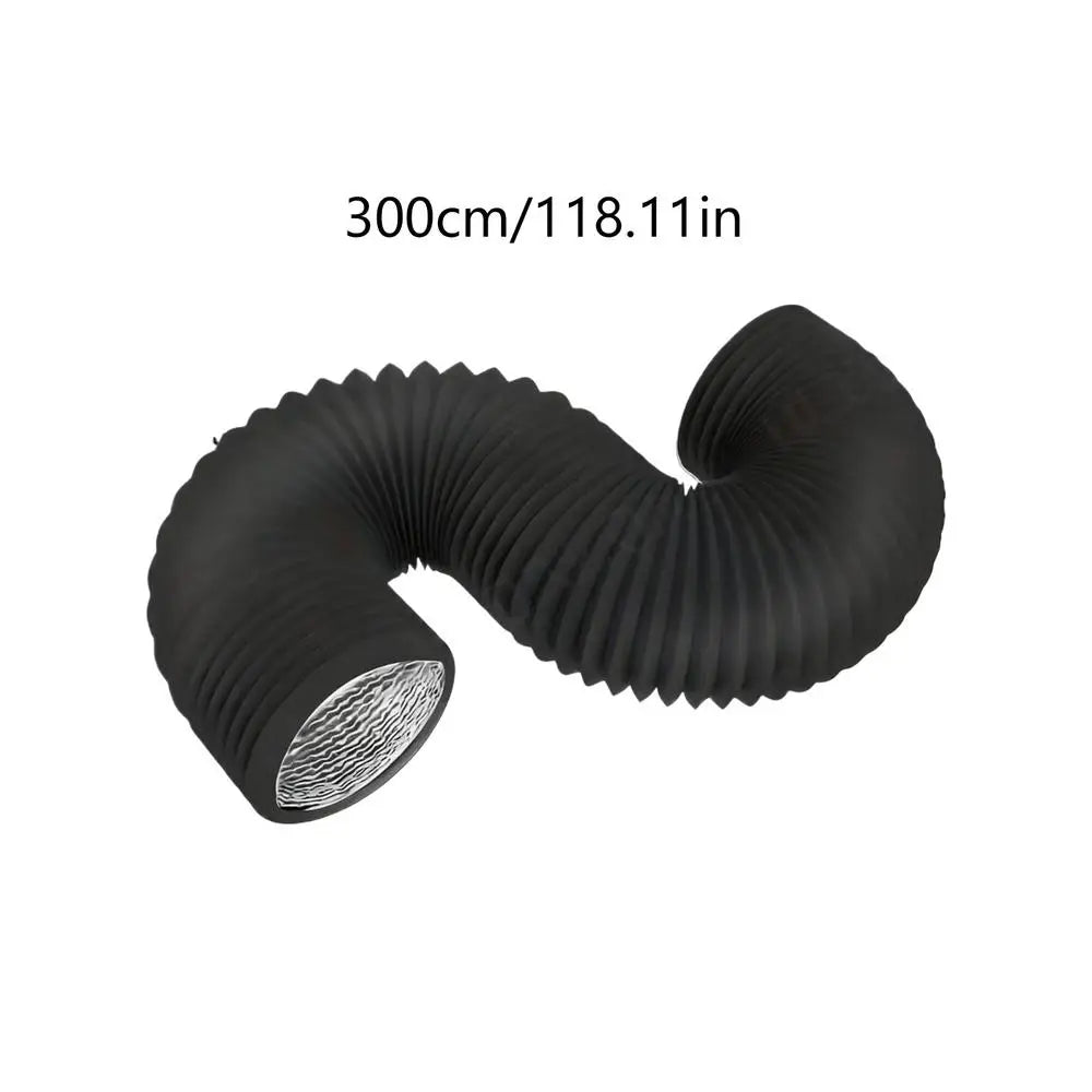 4-Inch Flexible AC Exhaust Hose with Clamps | Aluminum Foil Duct