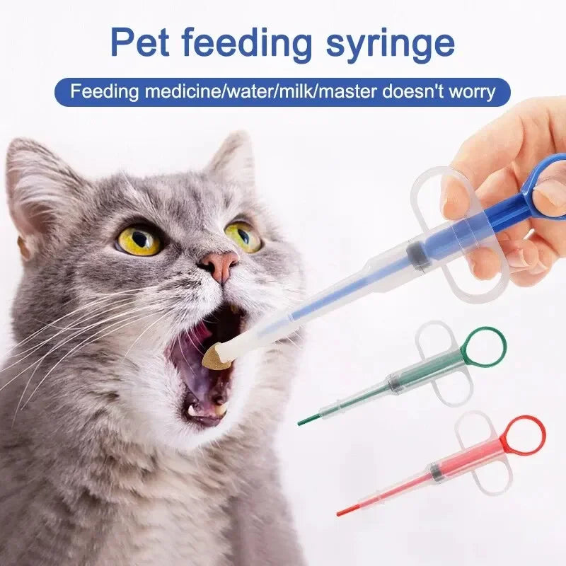 Pet Medication Dispenser Pressing Feeding Stick Cats Dogs Eating