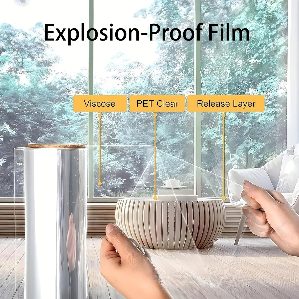 Self-Adhesive PET Window Film – Shatterproof & UV Protection
