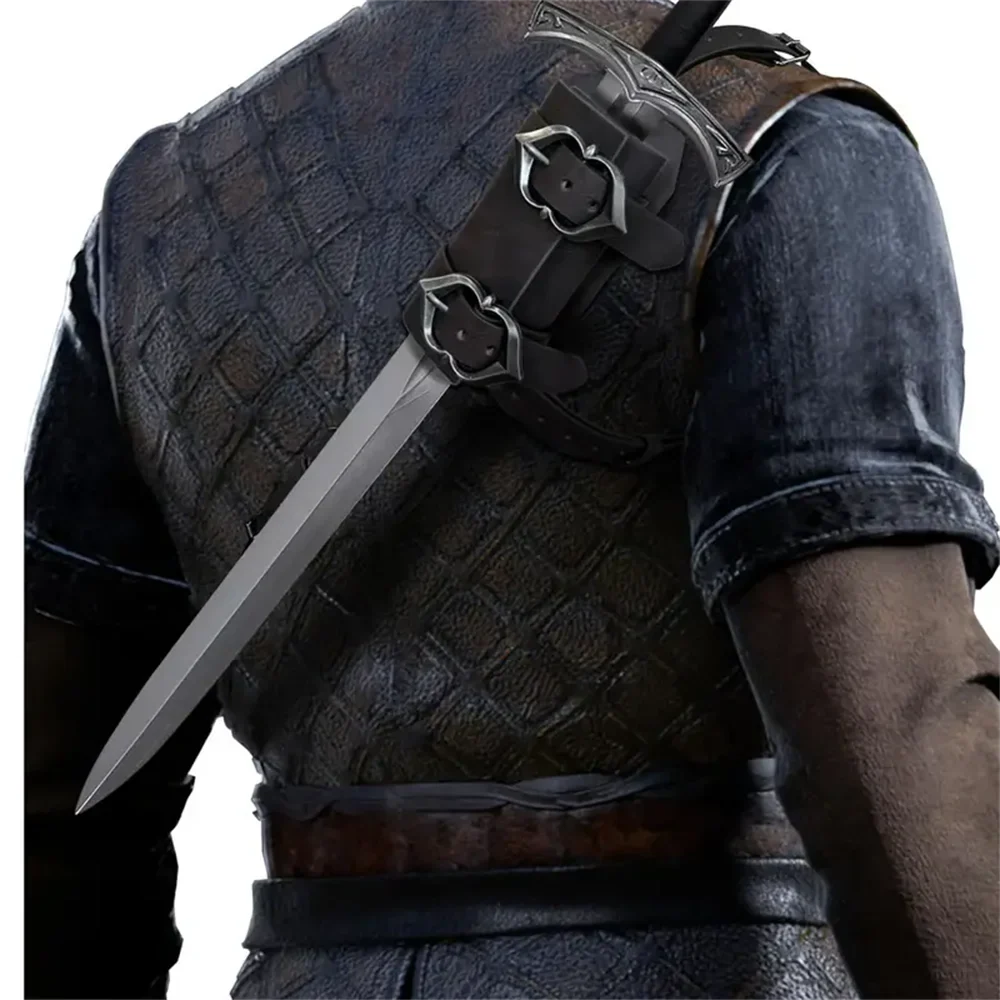 Medieval Viking Knight Pirate Leather Belt Sword Frog Metal Ring Axe