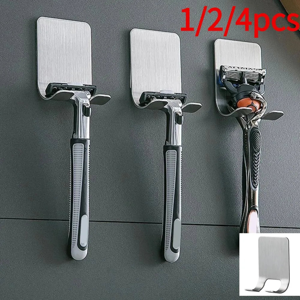 Adhesive Razor Holder – Stainless Steel Wall Mount Shaver Rack