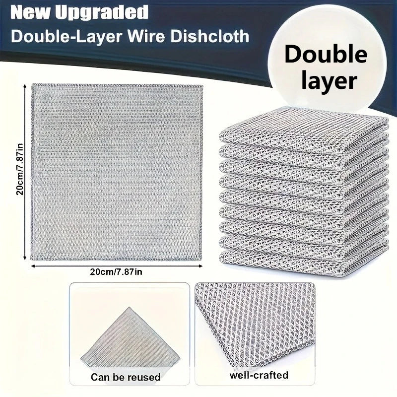 Magic Steel Wire Cleaning Cloths – Dish & Pot Scrubbers