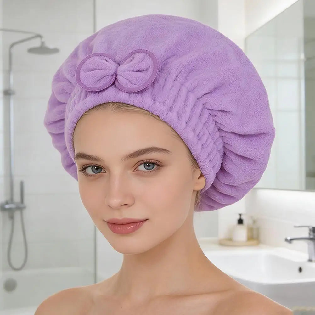 Microfiber Hair Drying Cap – Coral Fleece Ultra-Absorbent Turban