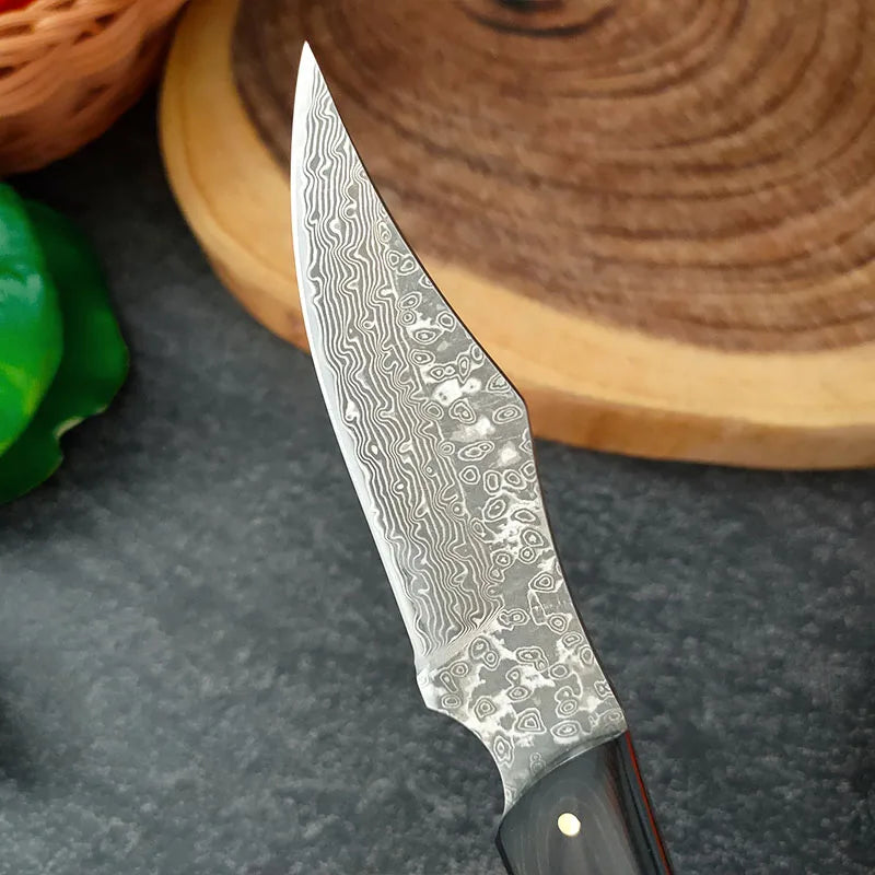 InLeung VG10 Damascus Steel Kitchen Knife – Wood Handle