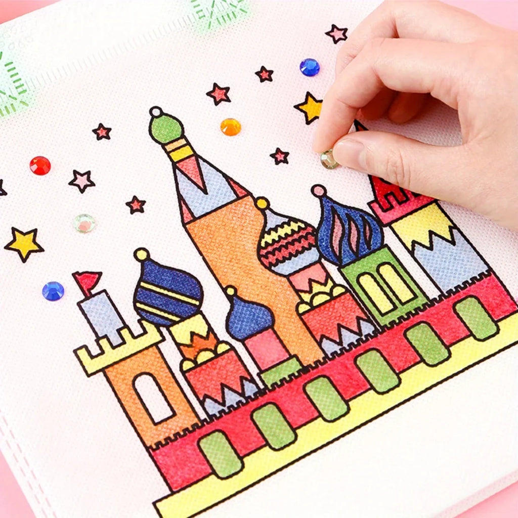 DIY Graffiti Bag Coloring Markers Handmade Painting Non-woven Arts