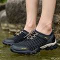 YBQJOO Men's Breathable Mesh Sports Shoes | Casual Lace-Up